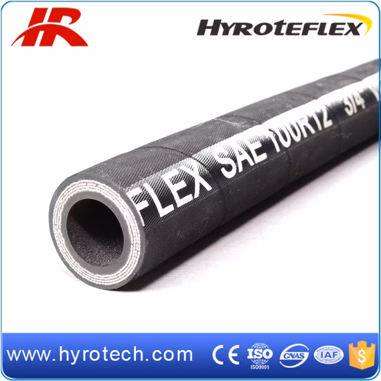 Fabricant flexible de tuyau hydraulique à haute pression industriel de carburant en spirale de fil d'acier directement 4sp/R9
